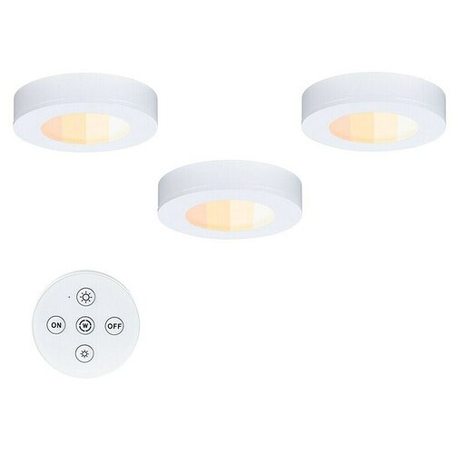 PAULMANN Set LED svjetiljki za kuhinjske elemente (Topla bijela, 3 Kom., Ø x V: 70 x 15 mm, Bijela) Cijene