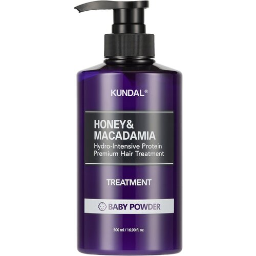 KUNDAL Honey &amp;amp; Macadamia Baby Powder intenzivna vlažilna nega za suhe in po&amp;scaron;kodovane lase 500 ml Slike