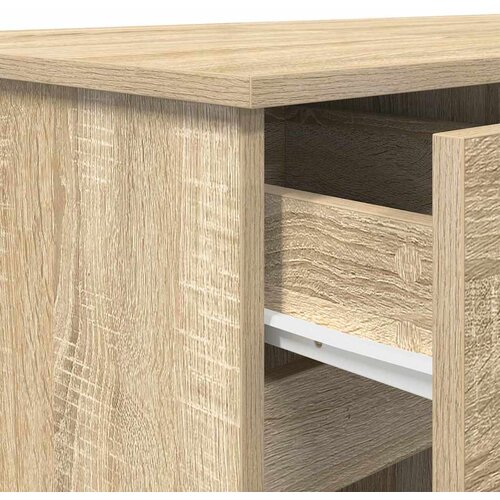  Stol s ladicama sonoma hrast 140 x 49 x 76 cm Konstruirano drvo Slike