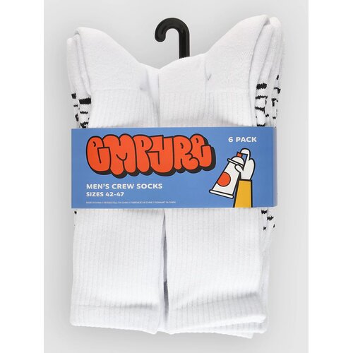 Empyre Crew 6 Pack Socks white Cene