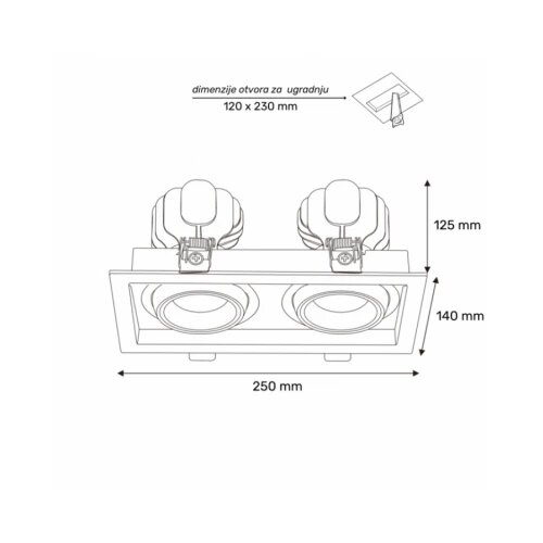 Dawn led svetiljka DYF-02 50W 4000K bela Slike