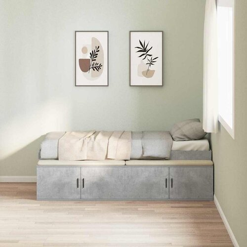  Krevetna konstrukcija s ladicama Betonski sivi 90 x 200 cm Cijene