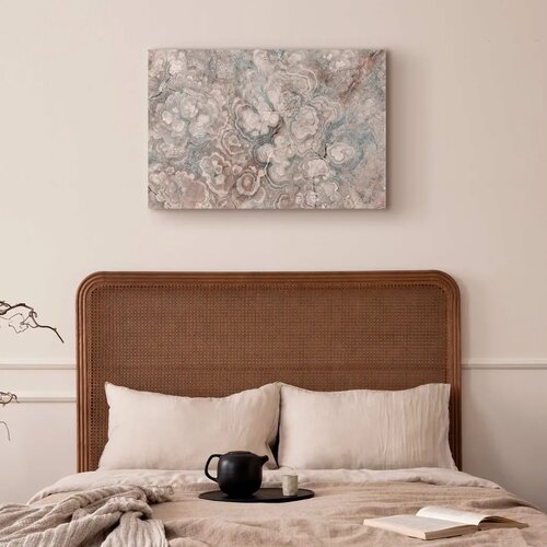  Slika - Marble flowers – natural stone structure in pastel colours 120x80 Akustična Cene