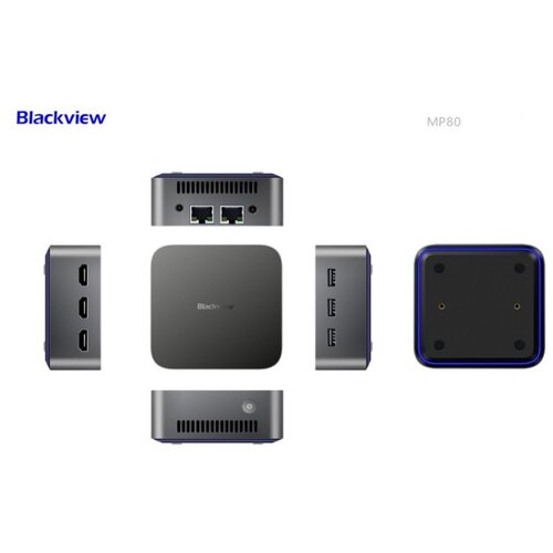 Blackview MP80 Intel N97/16GB/512GB/3xHDMI/3xUSB 3.0/2x RJ45/BT/WiFI/W11P Black Cene