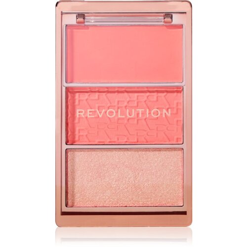 Makeup Revolution Blush Icon Palette paleta rumenila nijansa Authentic Peach 9.8 g Slike