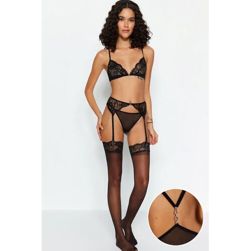 TRENDYOLMILLA Ženski set donjeg ve&amp;scaron;a Thmaw24Cc00013, Crni Slike