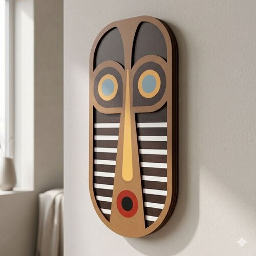 WALLXPERT Jambo - 33 x 68 Multicolor Decorative Framed MDF Painting Cene