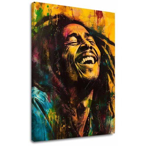  Slika Bob Marley - Jamajčanska zvijezda | 100% originalno akrilno oslikano 60x90 cm Cijene