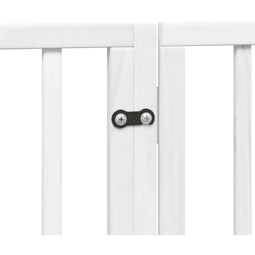  Vrata za pse s vrata&amp;scaron;cima 6 panela sklopiva 480 cm drvo topole Bijela 80 x 90 x 2 cm Slike