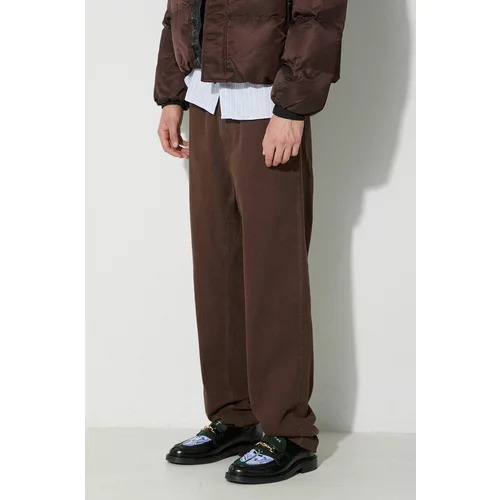 A.P.C. Pamučne hlače boja: smeđa, ravni kroj