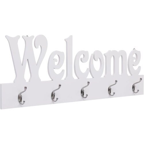  Zidna vješalica za kapute WELCOME bijela 74 x 29,5 cm Cene