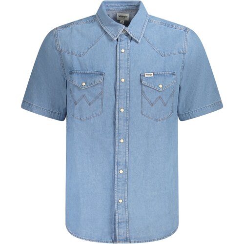 Wrangler SHORT SLEEVE SHIRT MEN BLUE Slike