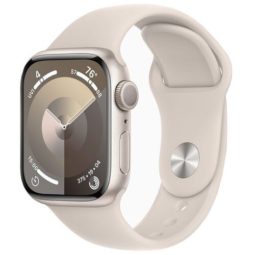 Apple Watch 9 GPS 41mm Starlight Aluminium Case with Sport Band &amp;ndash; Starlight Slike