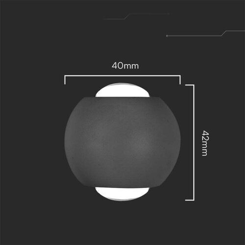  LED spoljno zidno svetlo LED/2W/230V 4000K IP54 crno Slike