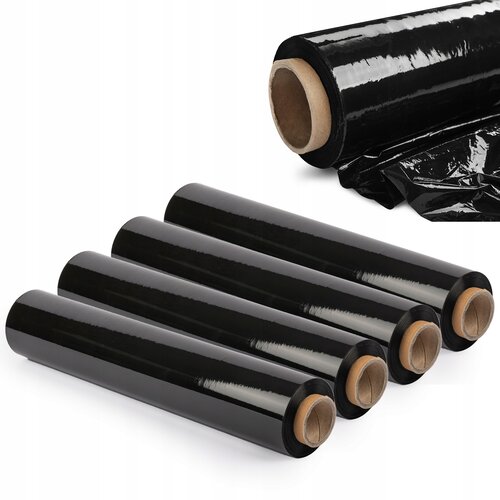 KADAX Stretch folija XL Stretch črna 2,5 kg močna neprozorna rola, 4 kosi, (5000361704) Slike