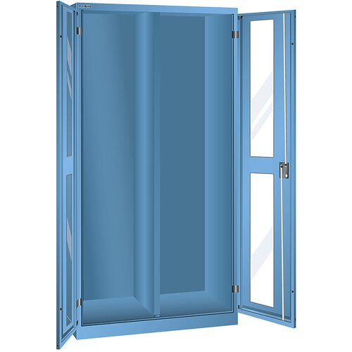 LISTA Omara z okenci VxŠxG 1950 x 1000 x 580 mm, s predelno steno, svetlo modra Cene