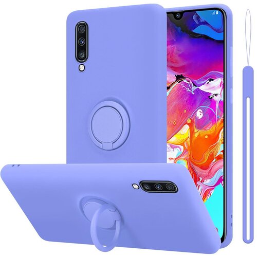Cadorabo Ohi&scaron;je, združljiv s Samsungom v tekoči lahki vijolični barvi - za&scaron;čitni pokrov iz fleksibilnega silikona TPU z obročem, (20590396) Cene