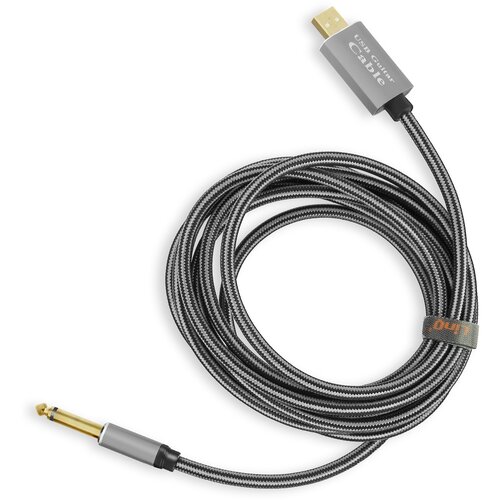 LINQ usb mo&amp;scaron;ki avdio kabel na mo&amp;scaron;ki 6,35 mm vticnica najlonska pletenica 3 m, - siva, (20630329) Slike
