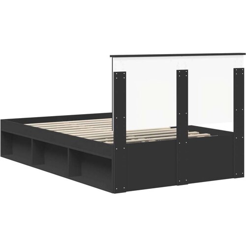  Okvir za krevet Crna 120 x 200 cm Čvrsto borovo drvo Slike