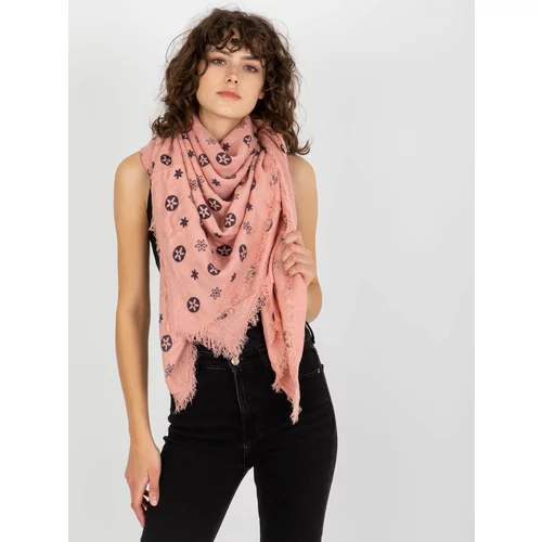 Fashion Hunters Women's scarf with print - powder pink