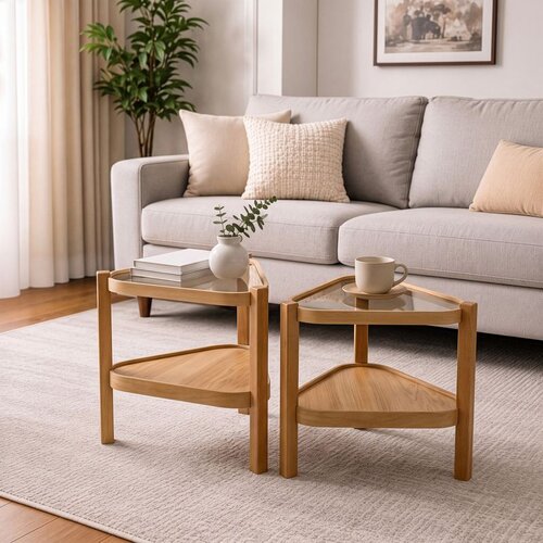 Hanah home set od 2 umetnutih stočića Nesta 2, hrast Cene