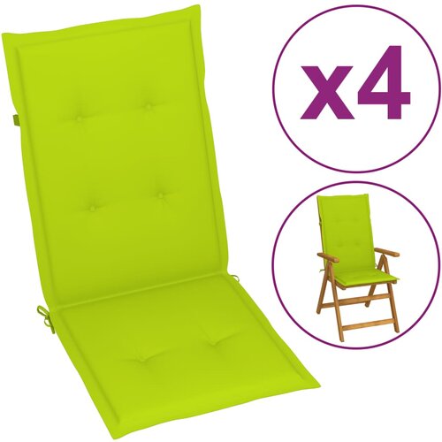 vidaXL Blazine za vrtne stole 4 kosi svetlo zelene 120x50x3 cm Cene