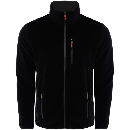 Dewberry 24601 5 Pocket Outdoor Full Zipper Fleece Jacket-BLACK Cene