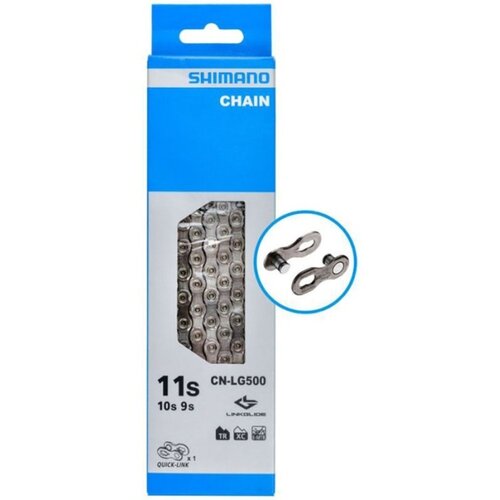 Shimano cn-lg500 linkglide 9/10/11 brzina e-mtb sa brzom spojnicom 138 karika lanac ( icnlg500138q ) Slike