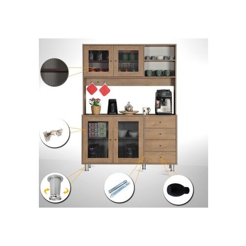 Hanah home Grano 140 Caucasian Oak Vi&amp;scaron;enamenski kabinet Slike