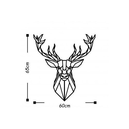 Metalni zidna dekoracija deer 60x65cm Cene