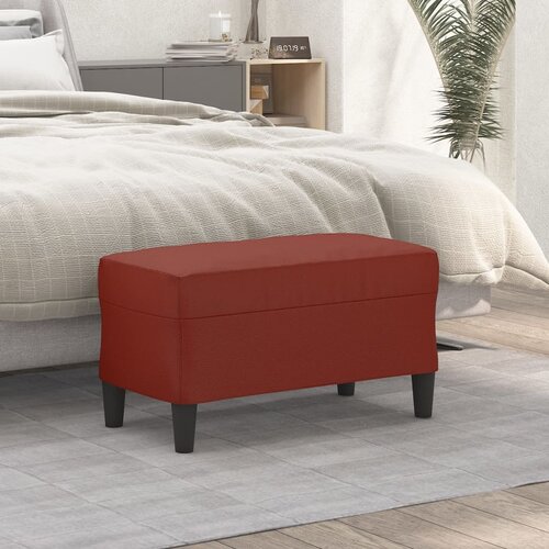  Klupa crvena boja vina 70 x 35 x 41 cm od umjetne kože Cijene