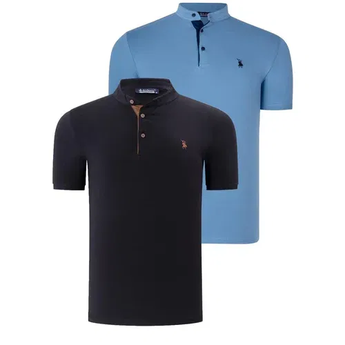 Dewberry DUAL SET T8560 MENS T-SHIRT-BLACK-INDIGO