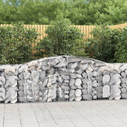 vidaXL Obokane gabion košare 3 kosi 400x50x80/100 cm pocinkano železo Cene