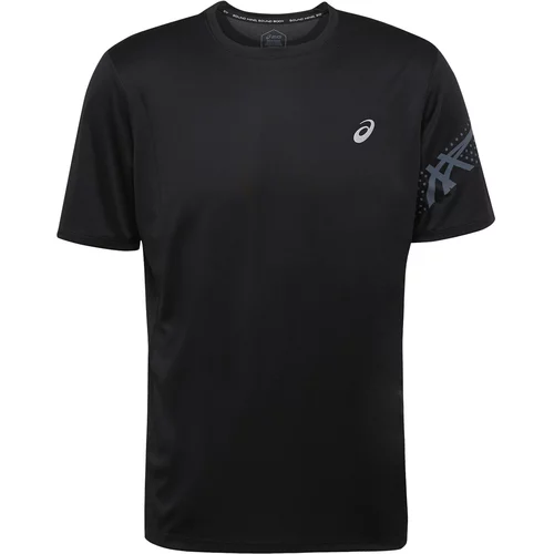 Asics Tehnička sportska majica siva / crna
