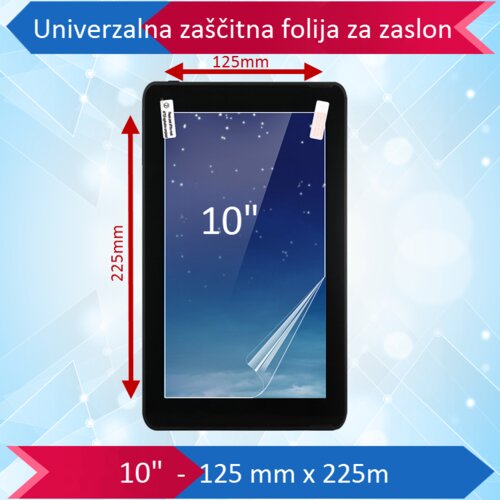 Univerzalna zaščitna folija Screenguard za 10" zaslon 225x125mm Cene