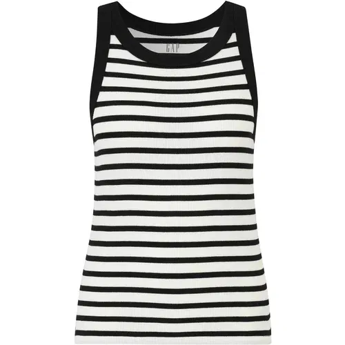 Gap Petite Top crna / bijela