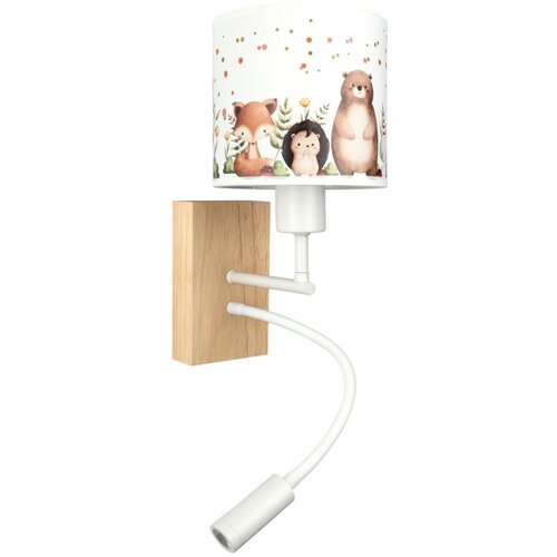 Brilagi LED Flex. lampa BOBO WOOD 1xE27/25W/230V + LED/3W hrast/bela/životinjice Cene