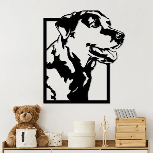 Wallity Zidna dekoracija Crni labrador, 41 x 53 cm, Crna Cijene