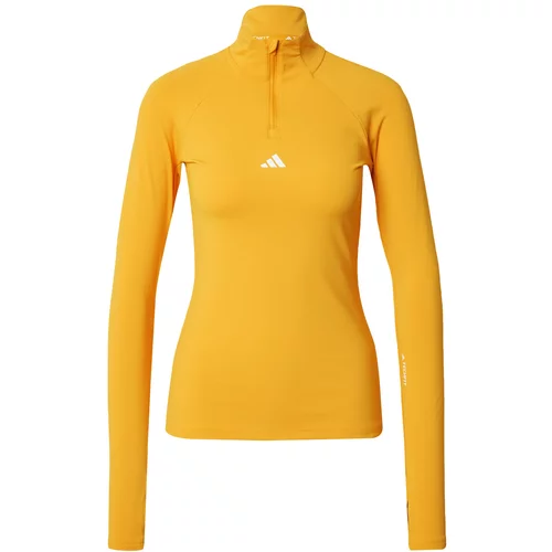 Adidas Tehnička sportska majica žuta / prljavo bijela