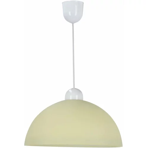 Candellux Lighting Kremno bela viseča svetilka s steklenim senčnikom ø 22 cm Vanilia –