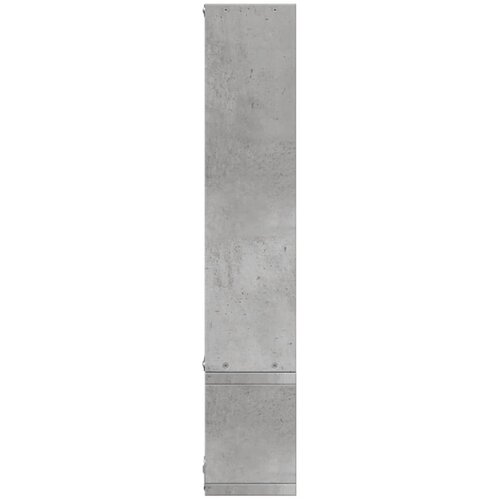  Zidna polica siva boja betona 96x12x64 cm konstruirano drvo Slike