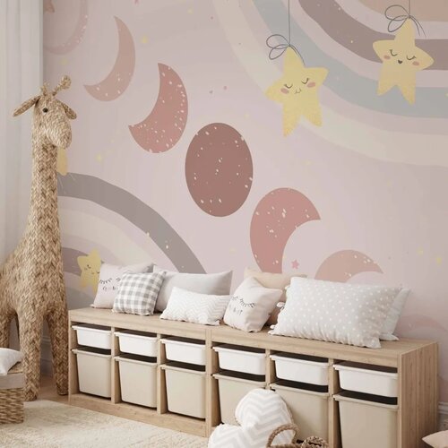  Foto tapeta - Phases of the Moon Among Stars and Rainbows 450x315 Premium Slike