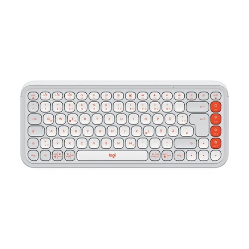 Logitech POP Icon Keys tipkovnica Univerzalno Bluetooth QWERTY US Međunarodna oranžna, bela Slike
