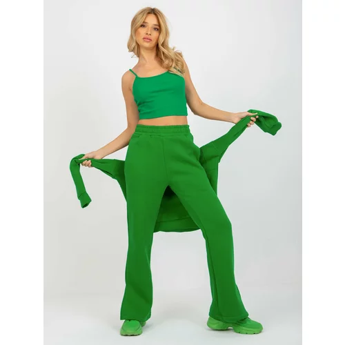Fashion Hunters Green three-piece tracksuit with top