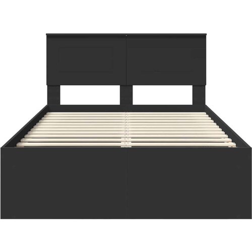  Okvir za krevet Crna 135 x 190 cm Konstruirano drvo Slike
