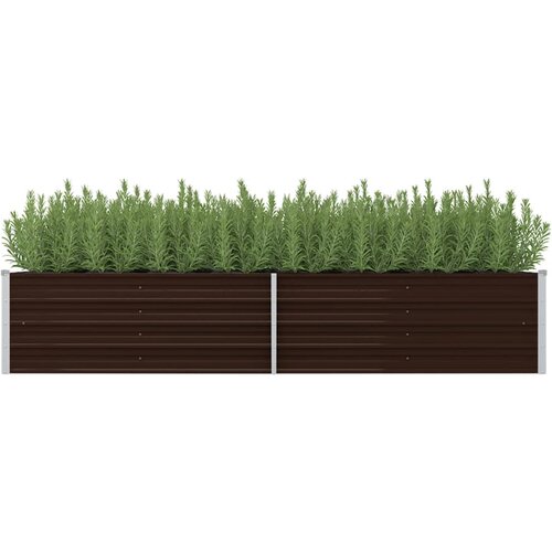 vidaXL Visoka greda rjava 240x80x45 cm pocinkano jeklo Cene