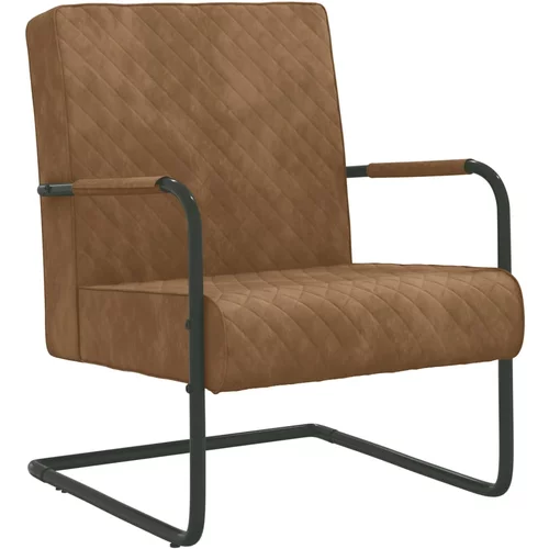  Konzolna stolica smeđa baršunasta