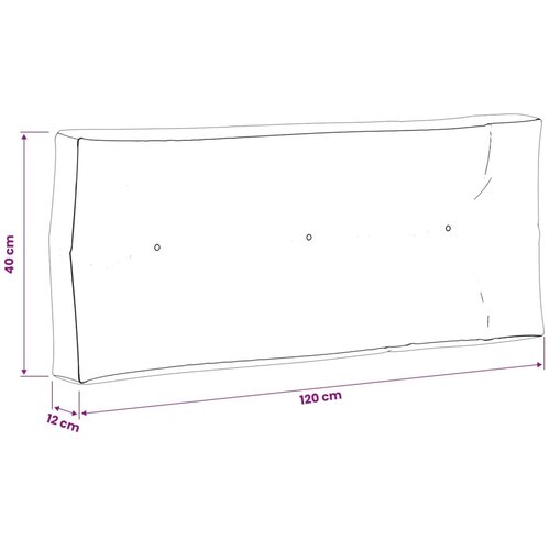  Jastučić za palete VIANEN 100% poliester Bijela - Bijela 120 x 40 x 12 cm Slike