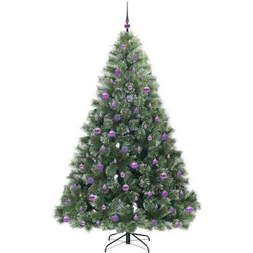 VidaXL Umjetno božićno drvce s stalakom Zelena 210 cm PE i PVC Slike
