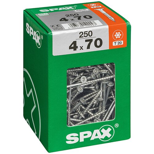 SPAX UNIVERZALNI VIJAK TX 4X70 WIROX A2F V ZAVITKU 250KOS Slike